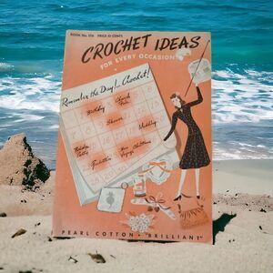 Vtg Crochet Ideas For‎ Every Occasion Book # 156 1940 Ephemera Doily Ornaments